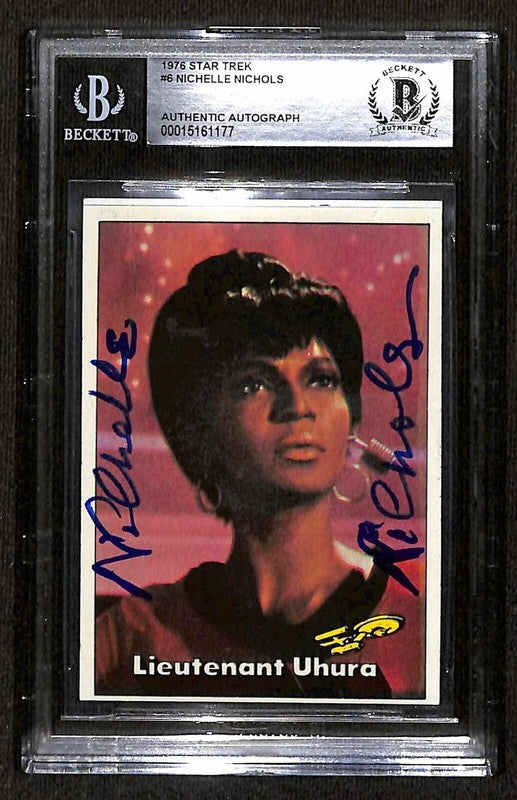 Nichelle Nichols Signed Auto 1976 Star Trek #6 Lieutenant Uhura BECKETT 0