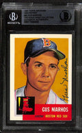 Gus Niarhos Red Sox 1991 Topps Archives '53 #63 Signed Card BECKETT 0