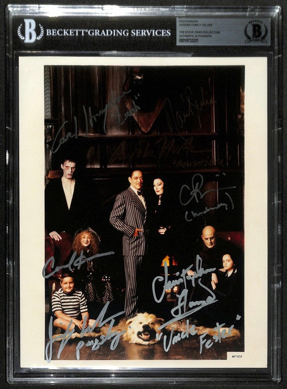 Addams Family Values Full Cast Signed 8x10 Photo Raul Julia 7x Sigs BECKETT 0