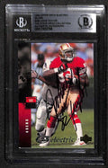 John Taylor 49er's 1994 UpperDeck Electric Silver #295 Signed Card BECKETT 0