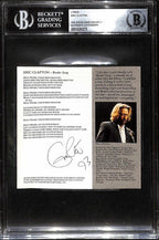 Eric Clapton Vintage Signed Autographed & Dated CD Insert BECKETT0