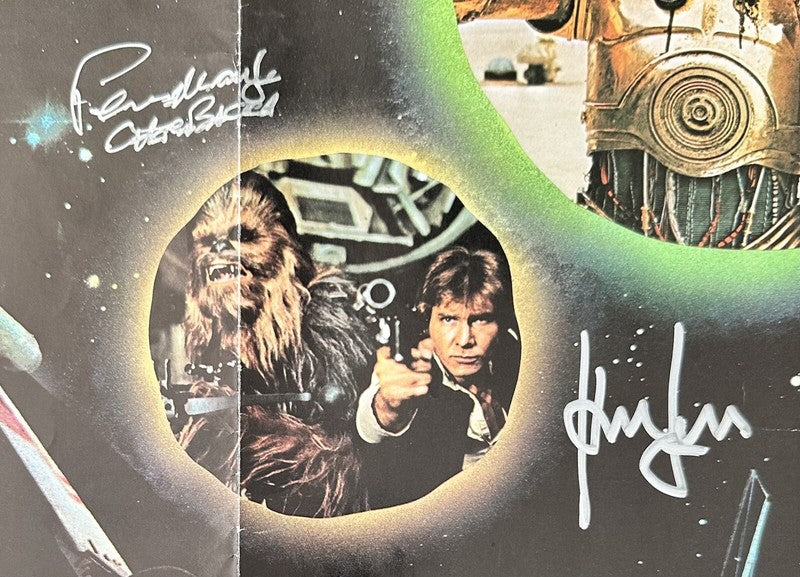 Vintage Autographed Star Wars Poster Signed by 5x Inc Guinness Ford Hamill BAS2