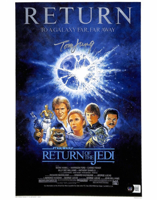 Artist Tom Jung Star Wars ROTJ Poster Style C Signed 11x14 Photo BECKETT0