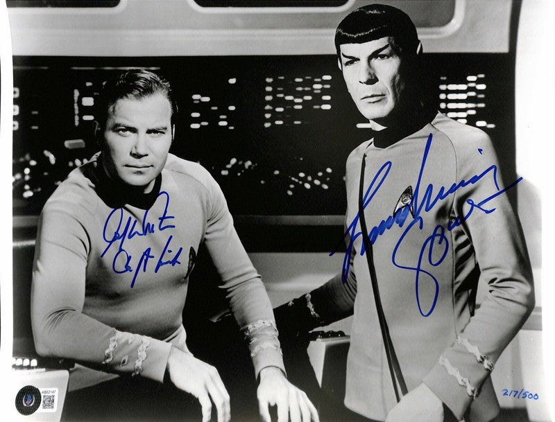 Shatner & Nimoy Star Trek Signed 11x14 Photograph BAS (Grad Collection)  0
