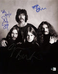 Black Sabbath Signed 11x14 Photo Ozzy Osbourne, Geezer Butler, Bill Ward BECKETT0