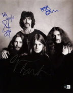 Black Sabbath Signed 11x14 Photo Ozzy Osbourne, Geezer Butler, Bill Ward BECKETT0