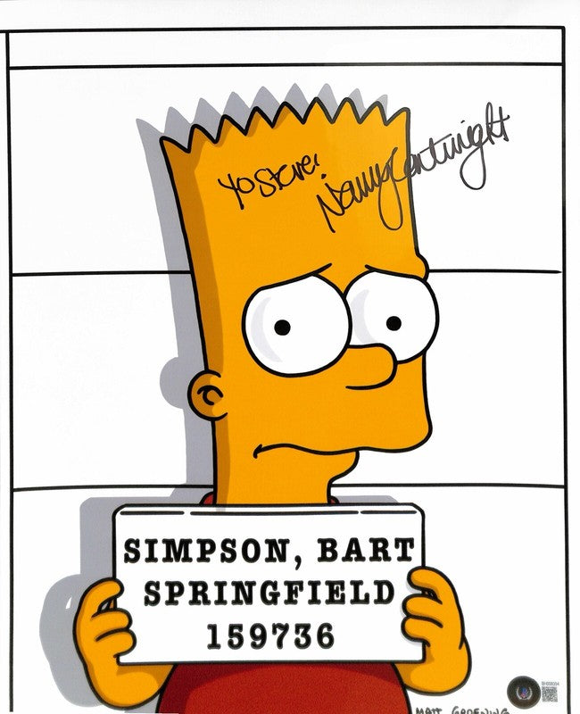 Nancy Cartwright “Bart” Simpsons Signed 11x14 Photograph BECKETT0