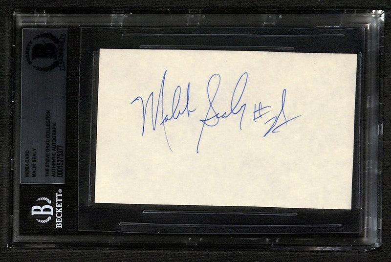 Malik Sealy Los Angeles Clippers Forward Signed 3x5 Index Card BECKETT0