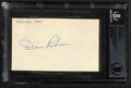 Dave Robinson Green Bay Packers HOF  Signed 3x5 Index Card BECKETT0