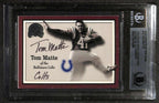 Tom Matte Baltimore Colts 2000 Greats of the Game #74 Signed Card BECKETT0