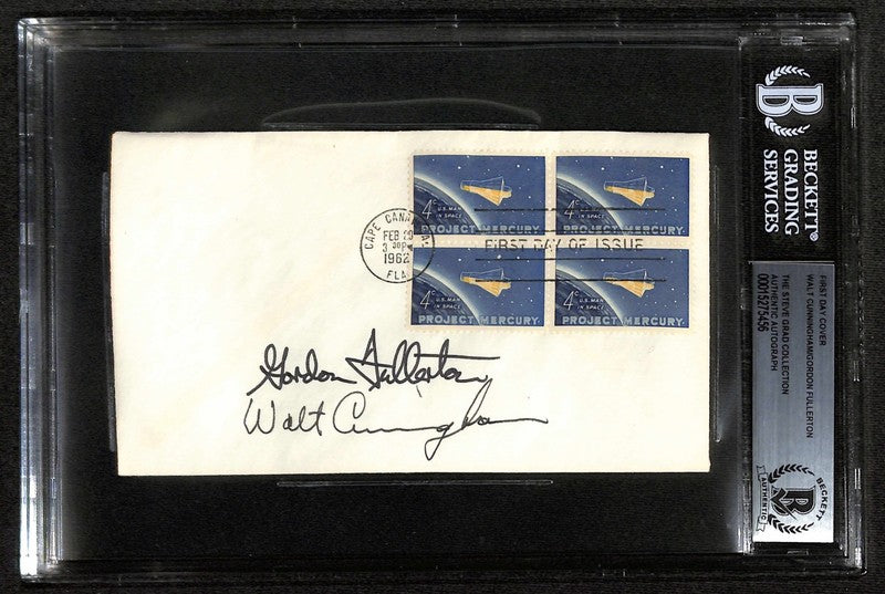Walt Cunningham Gordon Fullerton Signed NASA Astronaut FDC BECKETT0