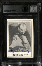 Ray Flaherty Redskins 1977 Touchdown Club #18 Signed Card Grade 9 BECKETT0