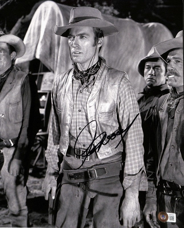 Clint Eastwood “Rawhide" Signed 11x14 Photograph BAS (Grad Collection)0