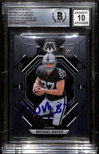2023 Panini Mosiac Michael Mayer Raiders Rookie Signed BECKETT WITNESSED Auto 100