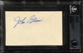 John Glenn US Navy & Army Veteran Mercury 7 Astronaut Signed 3x5 Index Card BAS0