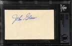 John Glenn US Navy & Army Veteran Mercury 7 Astronaut Signed 3x5 Index Card BAS0