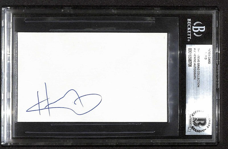 Heavy D Rapper Signed 3x5 Index Card Beckett Encapsulated (Grad Collection)0