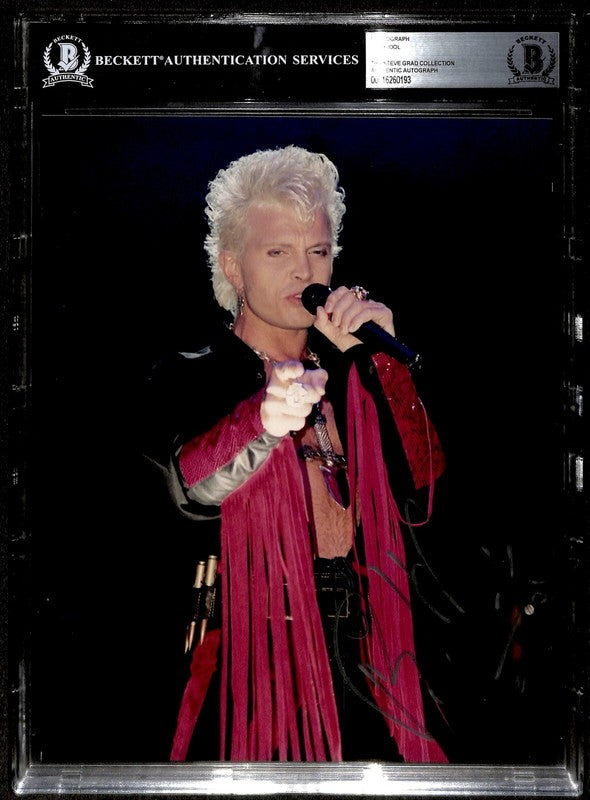 Billy Idol Signed 8x10 Photograph BECKETT  (Grad Collection)0