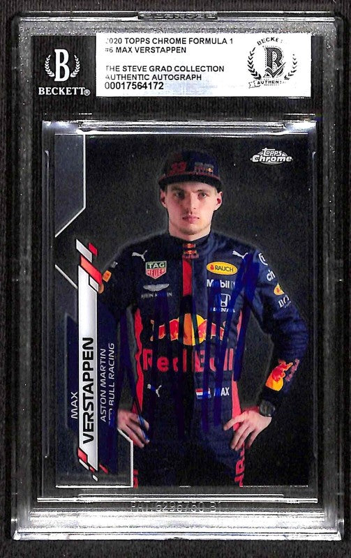 Max Verstappen 2020 Topps Formula 1 Chrome #6  Signed Rookie RC Card BECKETT0