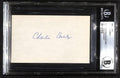 Charlie Conerly New York Giants CFHOF Signed 3x5 Index Card BECKETT0