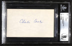 Charlie Conerly New York Giants CFHOF Signed 3x5 Index Card BECKETT0