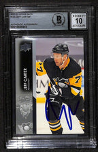 Jeff Carter 2021-22 Upper Deck #140 Signed Card Auto Grade 10  BECKETT0