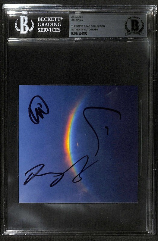Coldplay Martin Berryman Champion +1 Signed Moon Music CD Insert w/ Disk BECKETT0