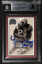 Lenny Moore Baltimore Colts 2000 Greats of the Game #25 Signed Card BECKETT0