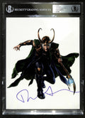 Tom Hiddleston LOKI Signed 8x10 Photo Beckett Slab Auto 10 (Grad Collection)0
