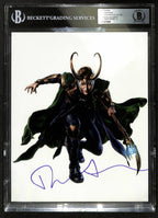 Tom Hiddleston LOKI Signed 8x10 Photo Beckett Slab Auto 10 (Grad Collection)0