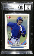 Eloy Jimenez 2014 Bowman Draft Top Prospects #TP33 Signed Card Grade 10 BECKETT0