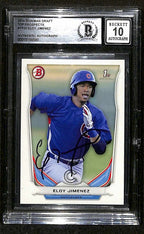 Eloy Jimenez 2014 Bowman Draft Top Prospects #TP33 Signed Card Grade 10 BECKETT0
