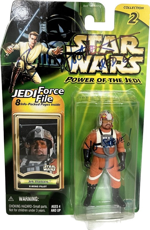 Bill Hootkins “Jek Porkins” Signed Star Wars Power Of The Jedi Collection Figure0