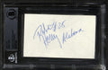 Robert Horry Lakers Power Forward Signed 3x5 Index Card BECKETT Encapsulated0