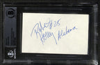 Robert Horry Lakers Power Forward Signed 3x5 Index Card BECKETT Encapsulated0