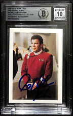 William Shatner Capt Kirk Signed 1984 FTCC Star Trek III  #53 Auto 10 BECKETT0