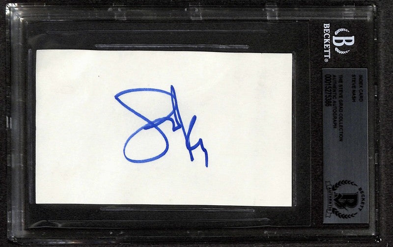Steve Nash Suns Legend & NBA HOF’er Signed 3x5 Index Card BECKETT0