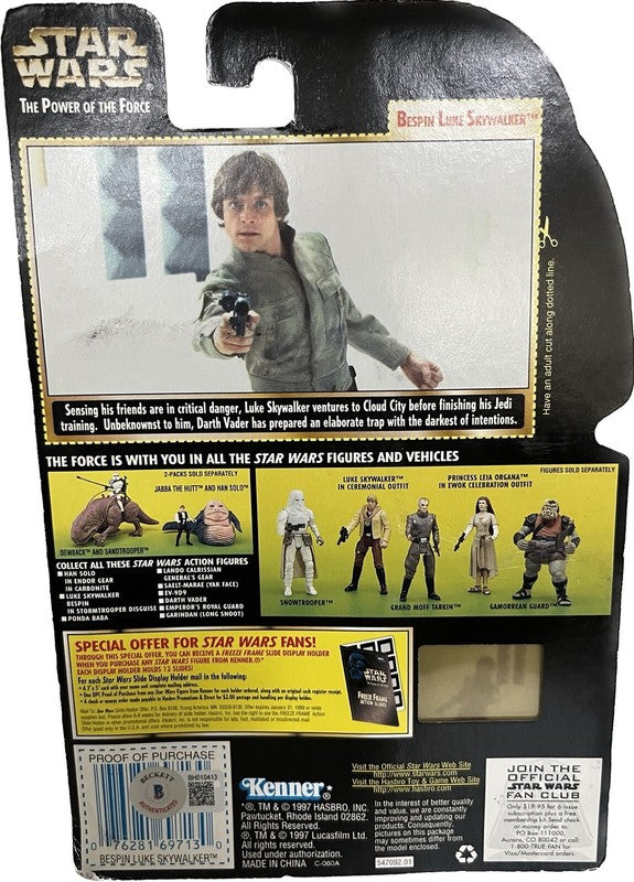 Colin Skeaping Luke Skywalker Stuntman Star Wars signed POTF Action Figure BAS1