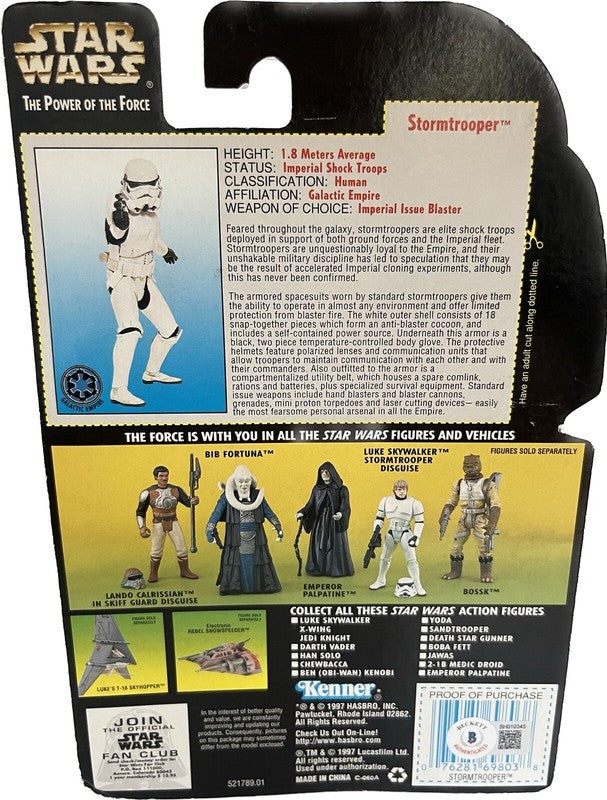 Trevor Butterfield Stormtrooper Star Wars Signed POTF Action Figure BAS1