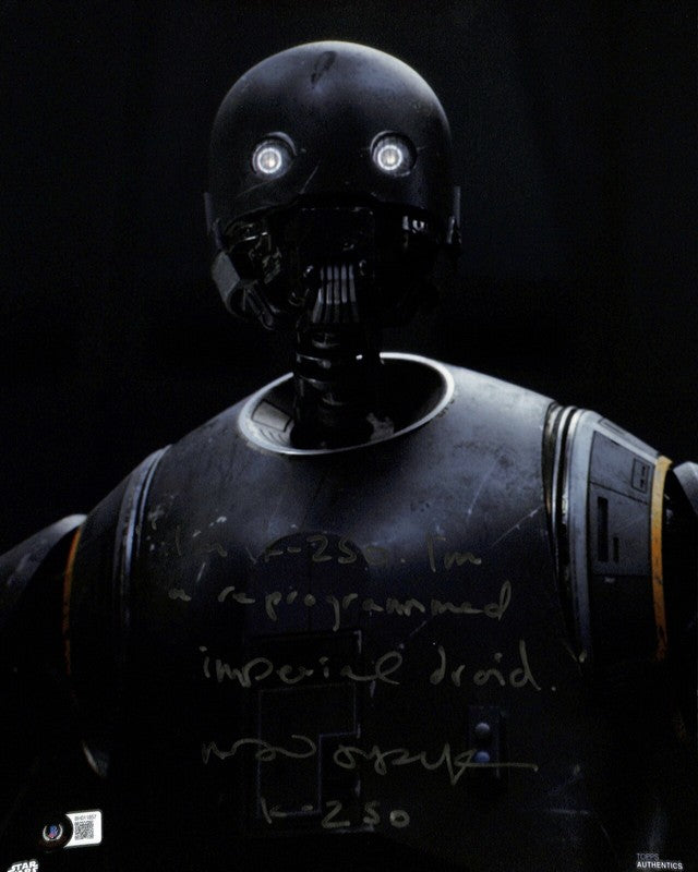 Alan Tudyk "K-2SO" Star Wars Rogue One Signed & Insc 11x14 Photograph BECKETT 0
