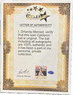 Ivan Calderon Game Used Signed Bat Expos Rawlings Adirondack 33.5” Beckett7