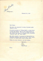 Bing Crosby 1950 Signed Typed Letter w/ Envelope BECKETT (Grad Collection)0