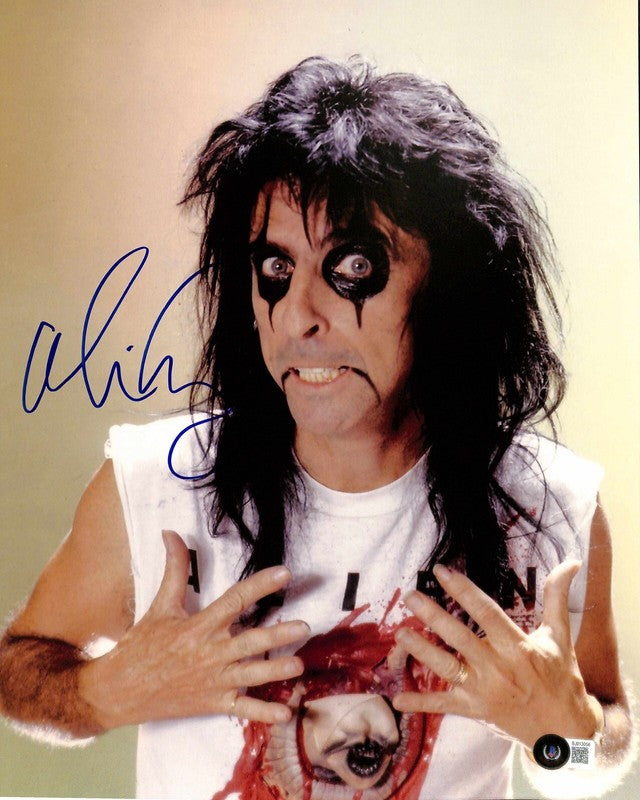 Alice Cooper Schools Out Signed 11x14 Photograph BECKETT (Grad Collection)0