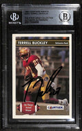 Terrell Buckley 1992 Courtside Inserts #AW4 Signed Card BECKETT Encapsulated0