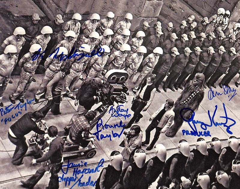 Star Wars 8x10 Main Production Crew Camera, Sound Signed 8x10 by 7! BECKETT0
