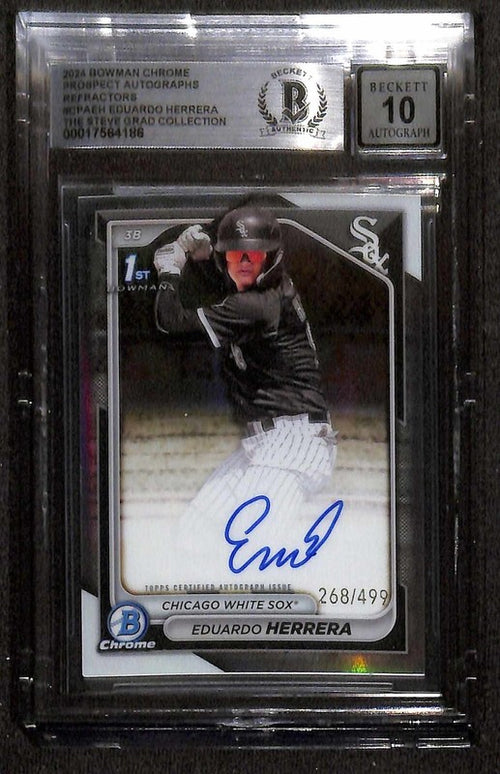 2024 Bowman Chrome #CPA-EH Eduardo Herrera 1st Bowman Auto 268/499 AUTO 10 BAS0