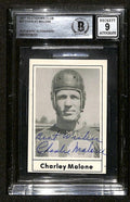 Charley Malone Redskins 1977 Touchdown Club #27 Signed Card Grade 9 BECKETT0