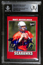 Matt Hasselbeck Seattle Seahawk 2001 Upper Deck Vintage #158 Signed Card BECKETT0