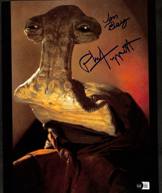 Phil Tippett & Jon Berg “Hammerhead” Star Wars Signed 11x14 Photo BECKETT0