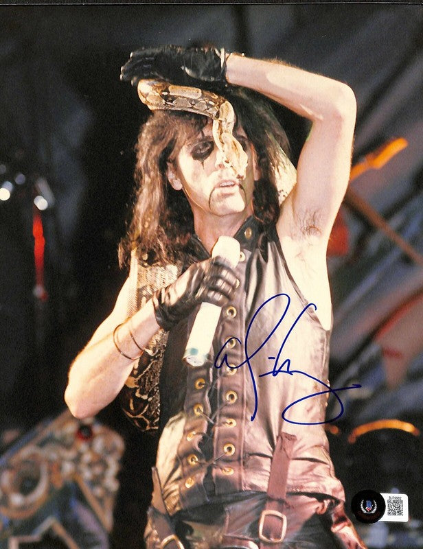 Alice Cooper Music Legend “Schools Out” Signed 8x10 Photograph BECKETT0